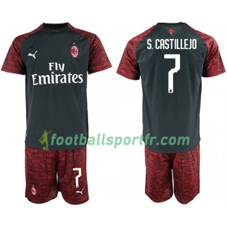 Tenue AC Milan S.Castillejo 7 Enfant Troisieme 2018-2019 Maillot de Foot